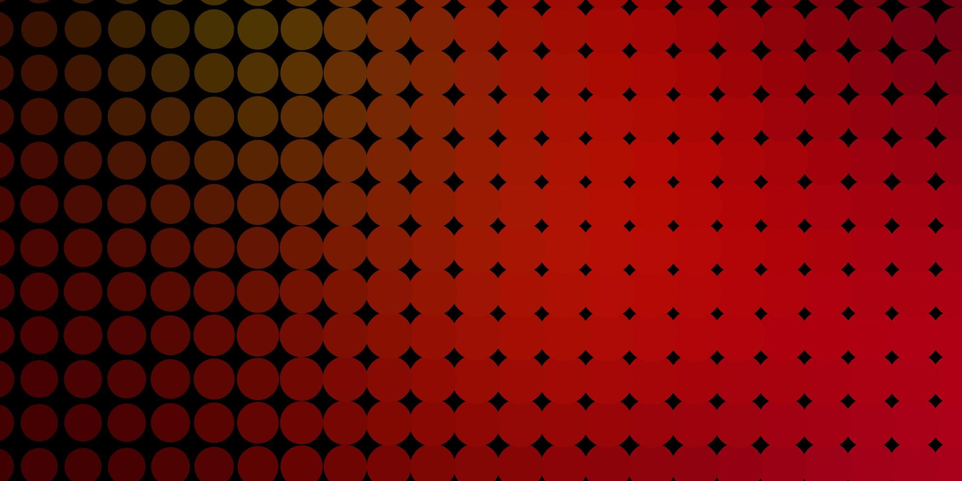 Fondo de vector rojo verde oscuro con ilustración de puntos con conjunto de patrón de esferas abstractas de colores brillantes para folletos folletos