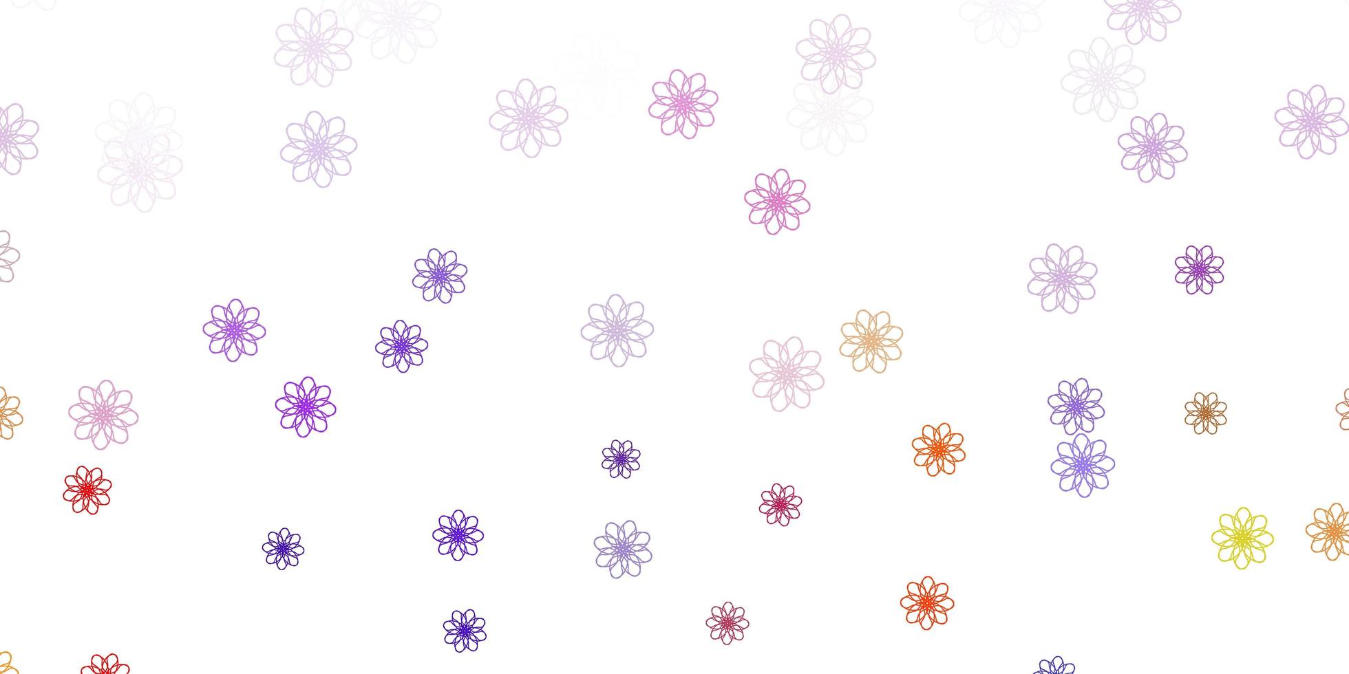Light Blue Red vector natural layout with flowers