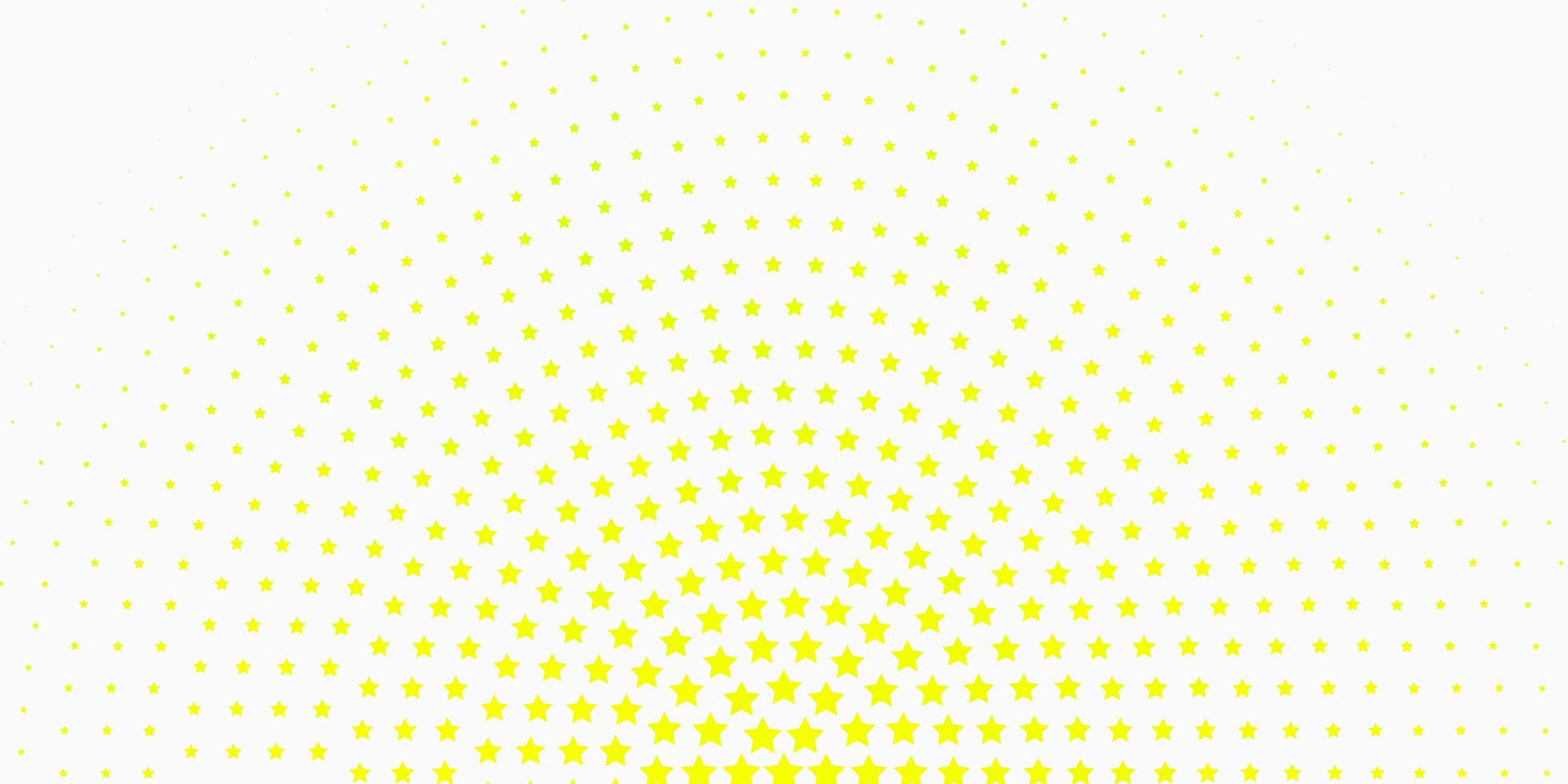 textura de vector amarillo verde claro con hermosas estrellas ilustración decorativa con estrellas en diseño de plantilla abstracta para la promoción de su negocio