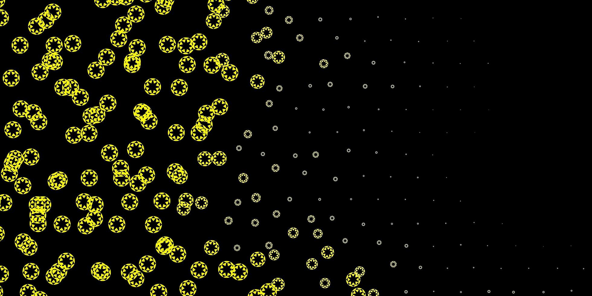 patrón de vector amarillo oscuro con esferas