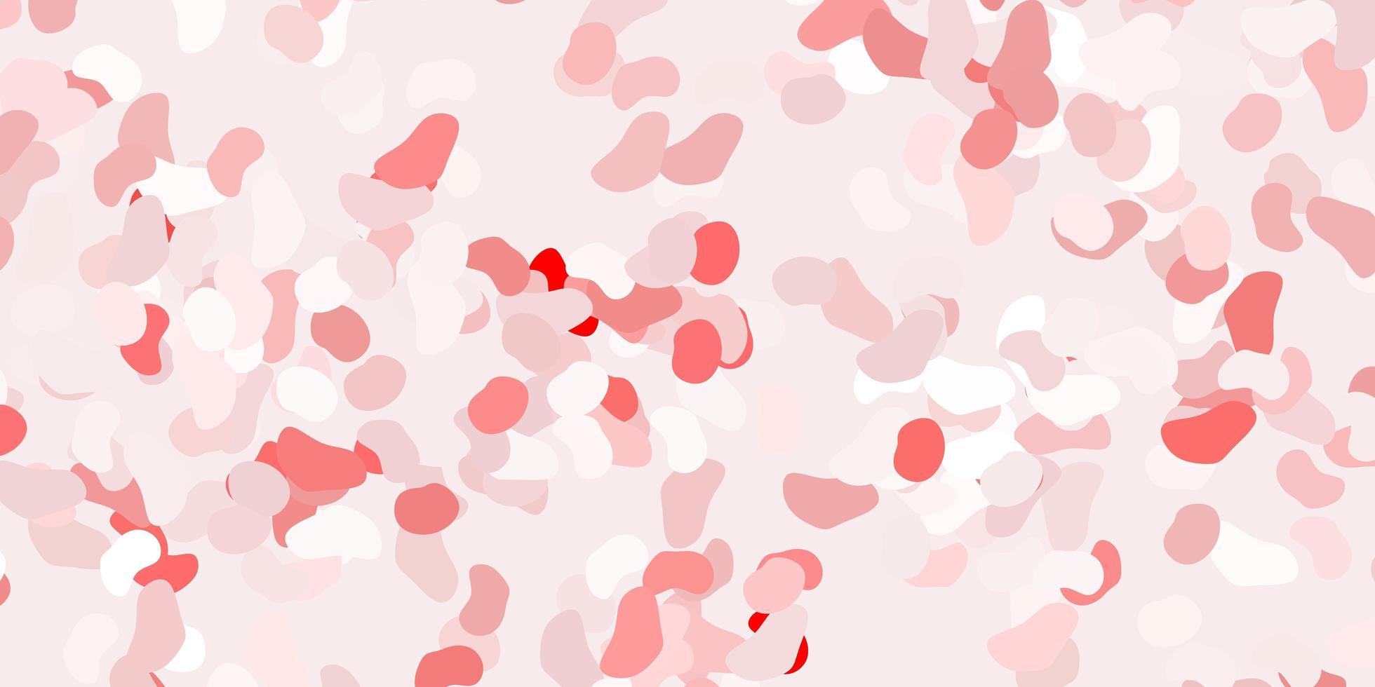 textura de vector rojo claro con formas de memphis