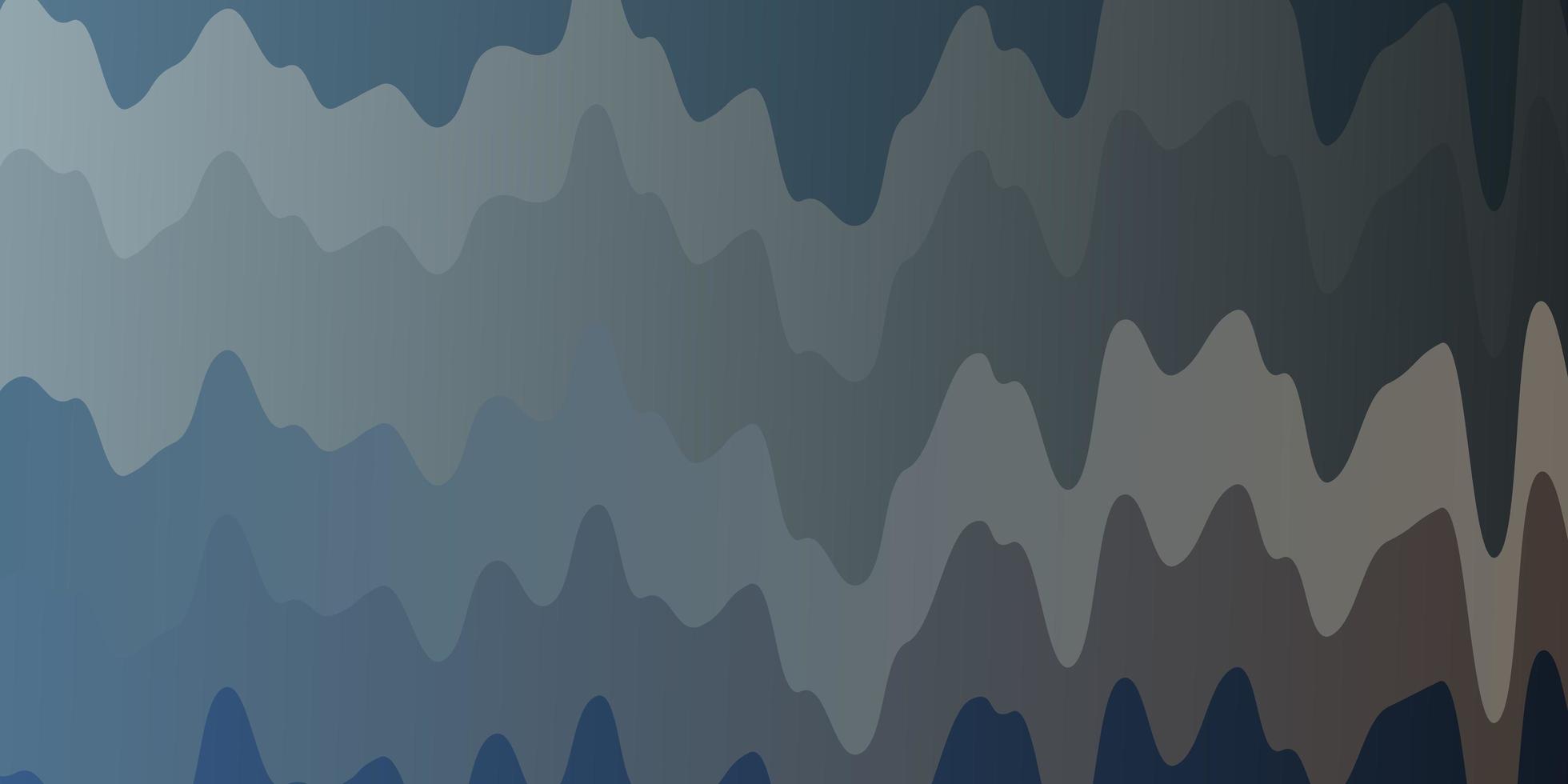 Plantilla de vector amarillo azul claro con ilustración de curvas en estilo de semitono con patrón de curvas de degradado para anuncios comerciales
