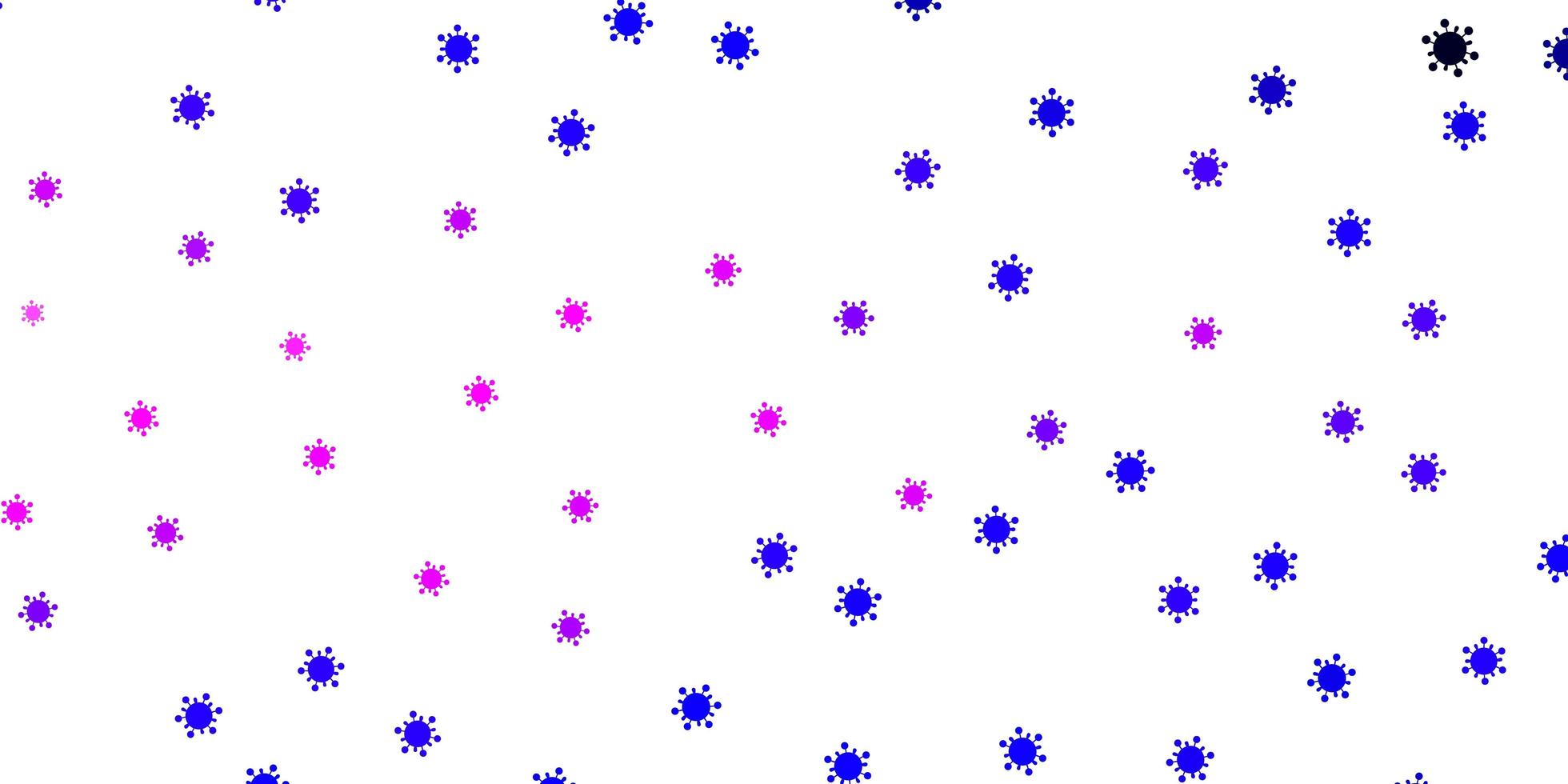 Plantilla de vector rosa púrpura claro con signos de gripe