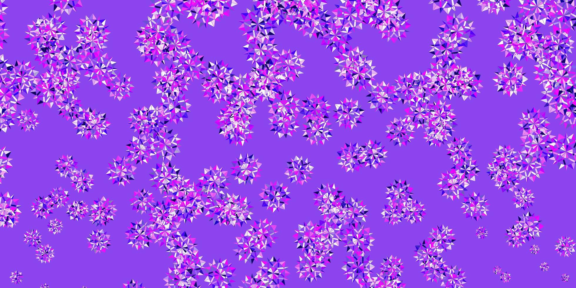 Light purple pink vector template with ice snowflakes