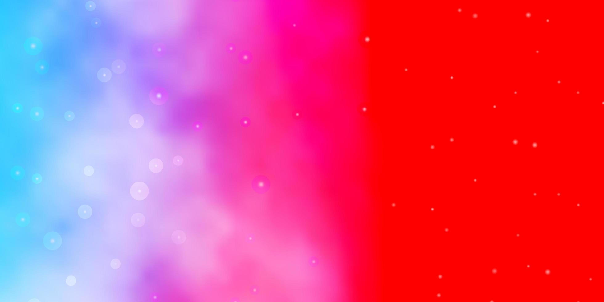 Plantilla de vector rojo azul claro con estrellas de neón Ilustración colorida con patrón de estrellas degradado abstracto para páginas de destino de sitios web