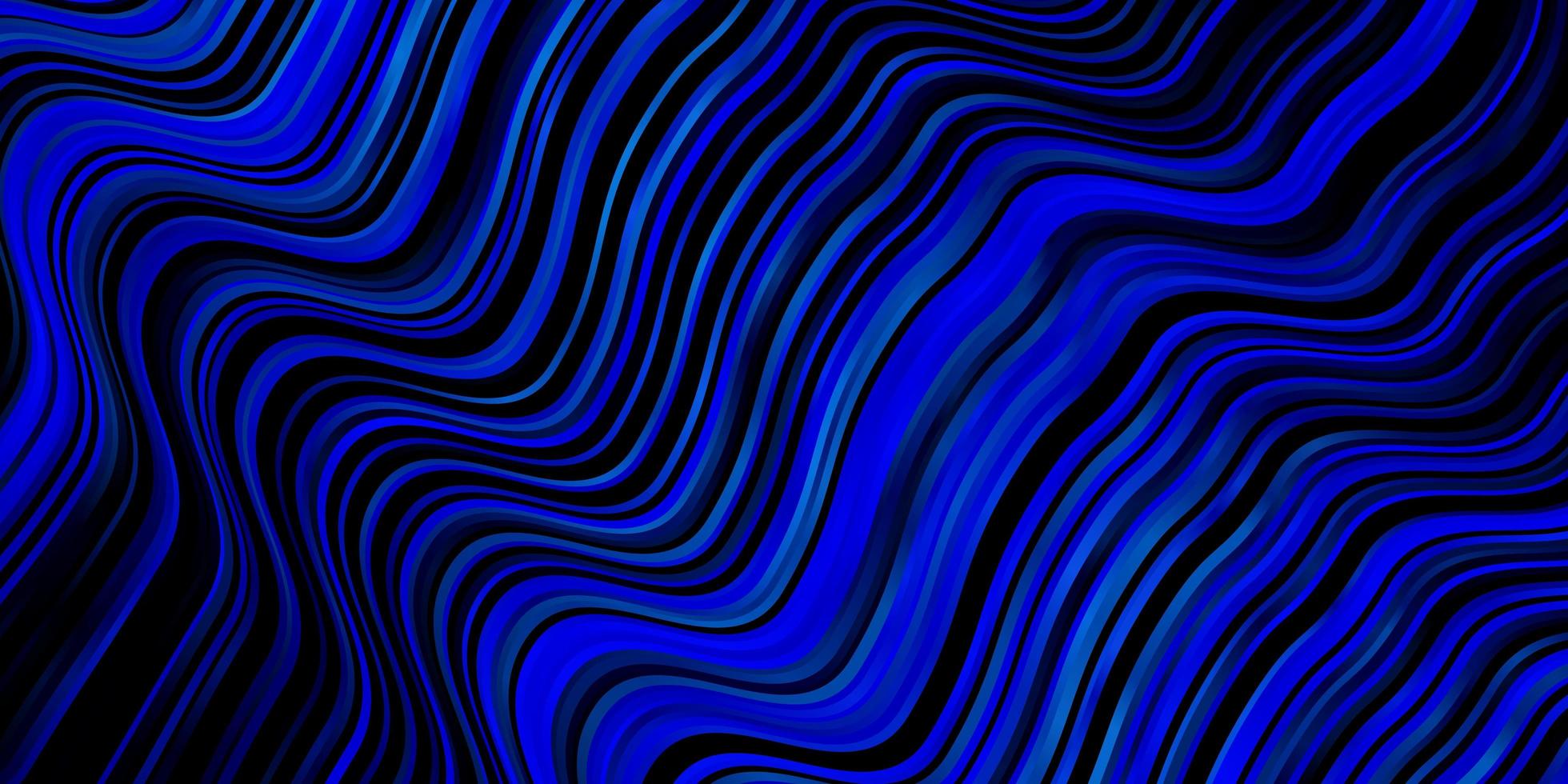 Fondo de vector azul oscuro con arco circular colorida ilustración abstracta con patrón de curvas de degradado para páginas de destino de sitios web