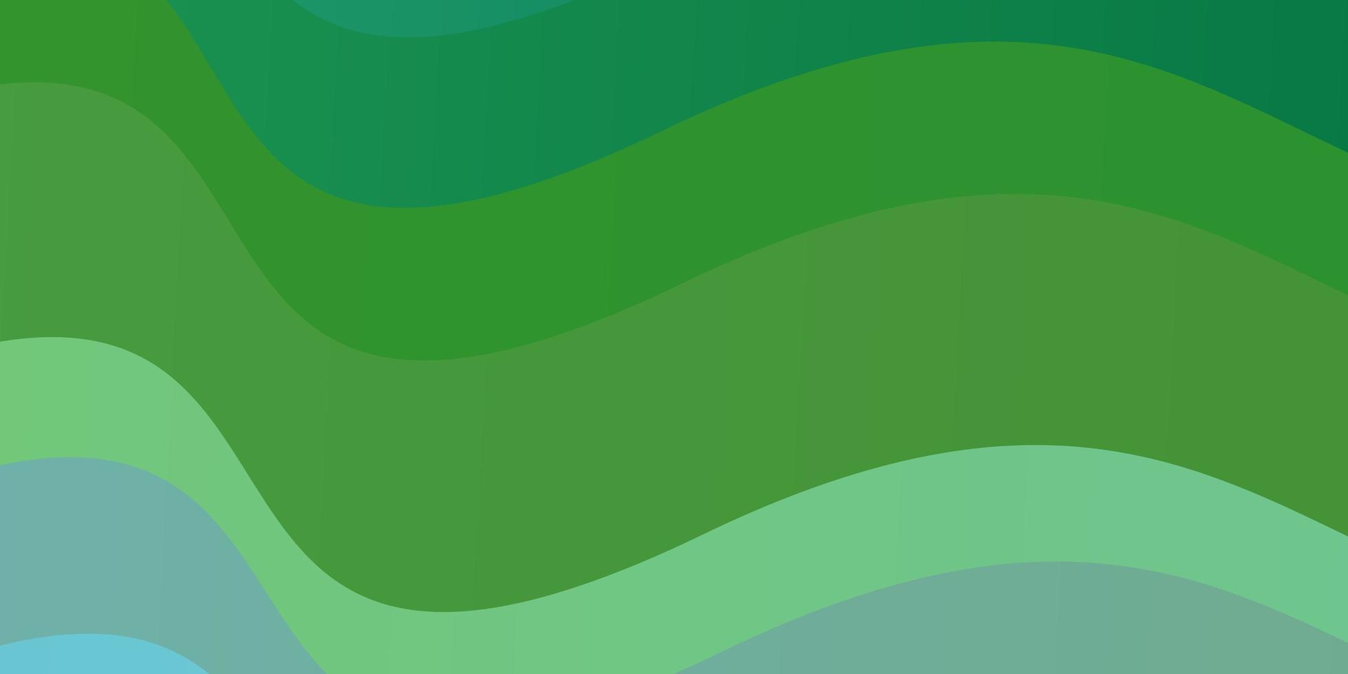 textura de vector verde azul claro con líneas torcidas ilustración de degradado en estilo simple con patrón de arcos para folletos folletos
