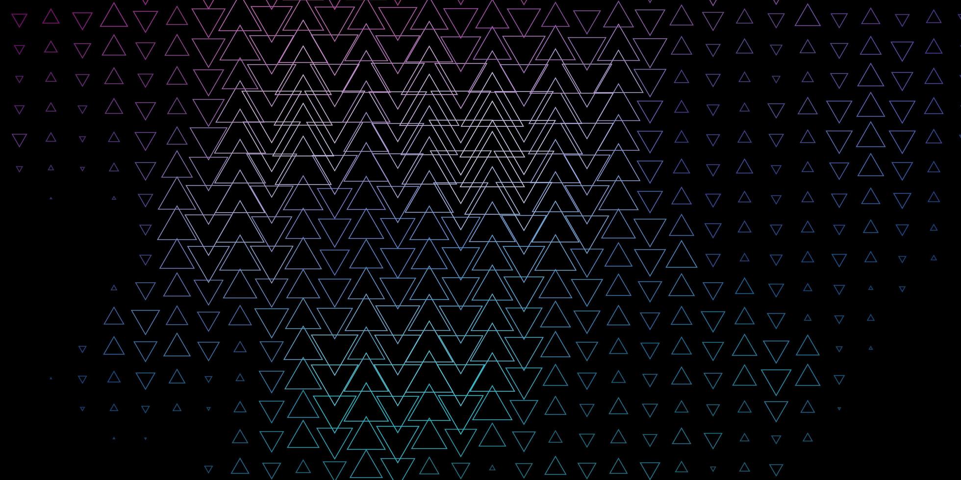Dark Blue Red vector background with lines triangles Gradient triangles in abstract style on simple form Design for your promotions