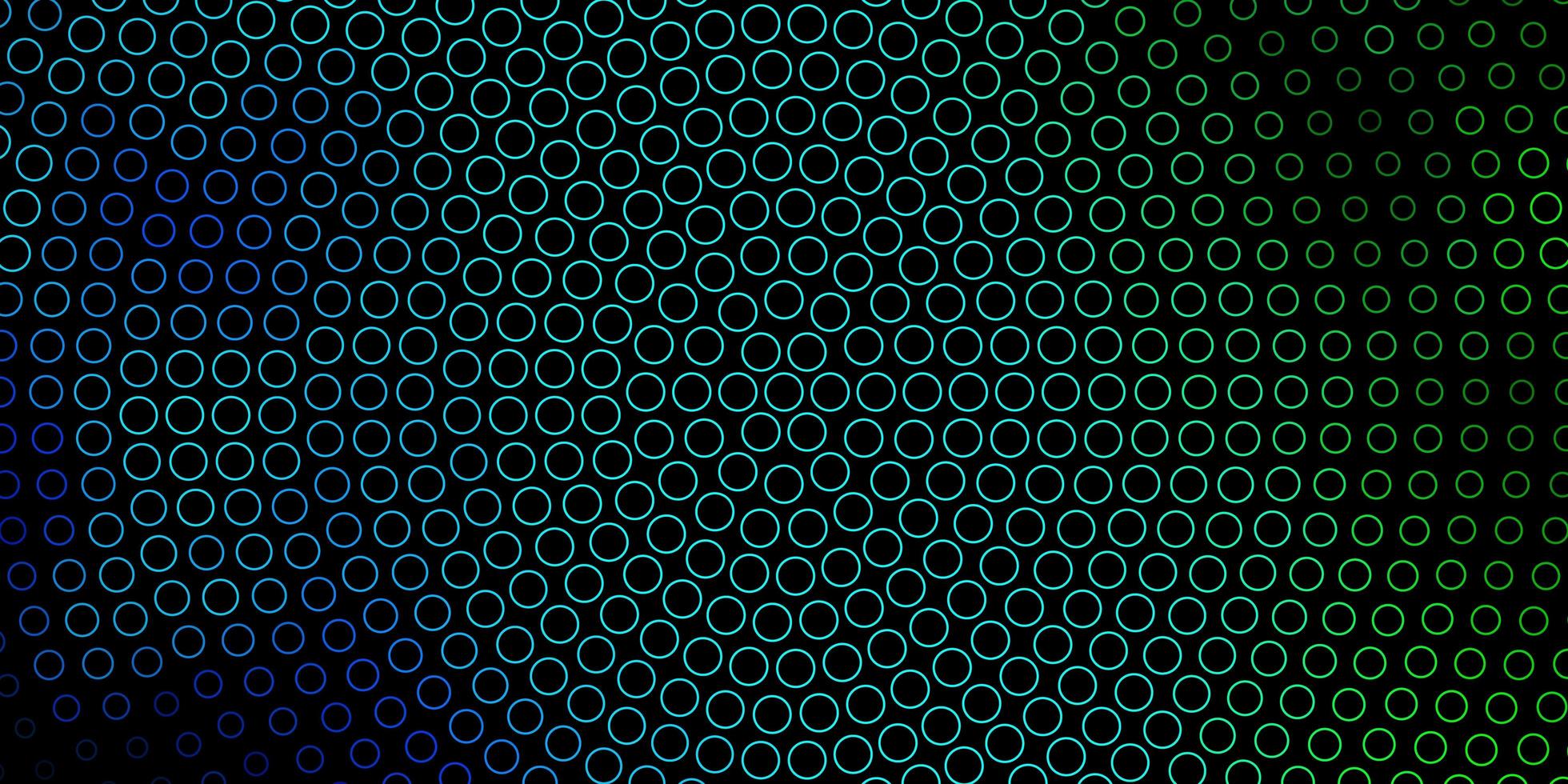 Dark Blue Green vector backdrop with circles Abstract decorative design in gradient style with bubbles New template for your brand book