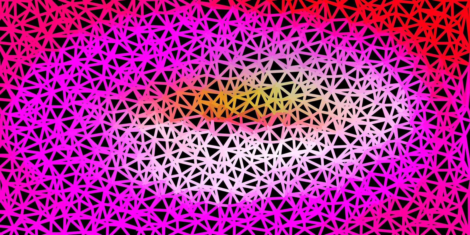 Telón de fondo de mosaico de triángulo de vector verde rosa claro