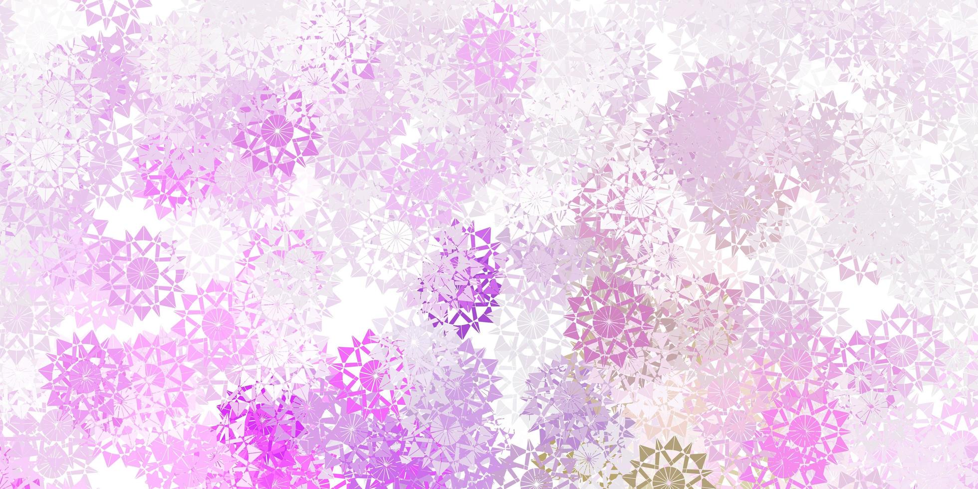 Light pink green vector layout with beautiful snowflakes