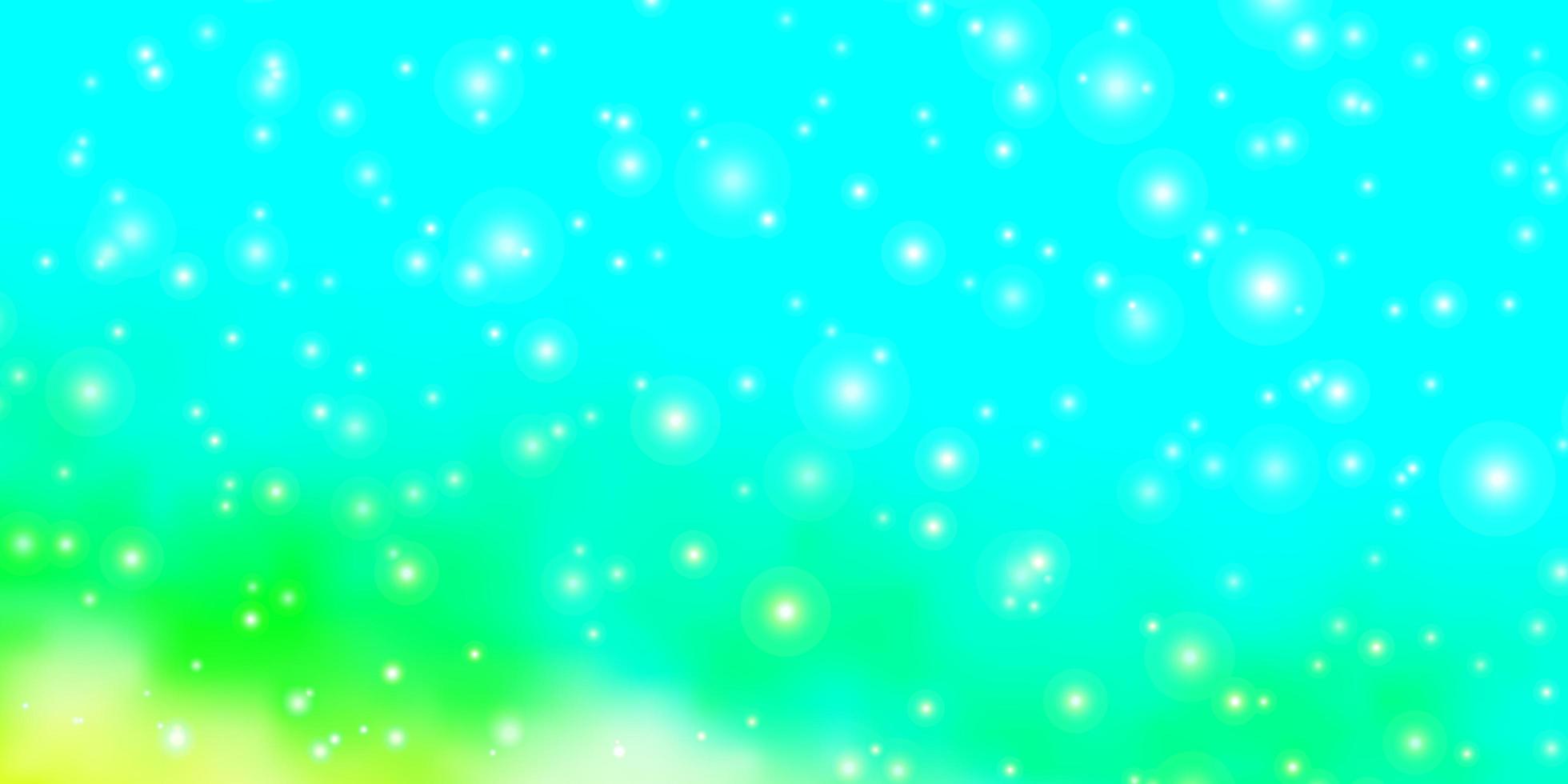 Light Blue Green vector layout with bright stars Colorful illustration in abstract style with gradient stars Theme for cell phones