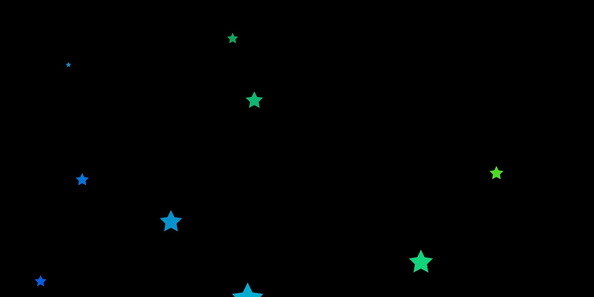 Dark Blue Green vector background with small and big stars Decorative illustration with stars on abstract template Theme for cell phones