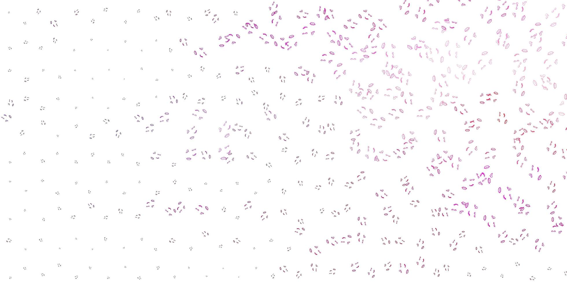 Light Purple Pink vector pattern with feminism elements