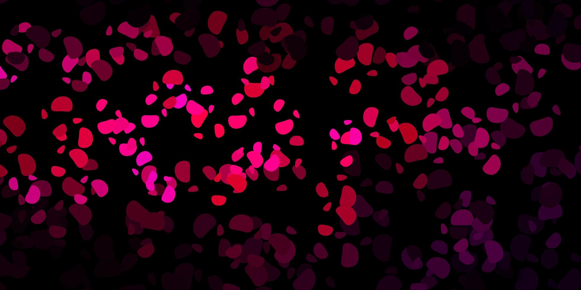 Dark pink vector texture with memphis shapes