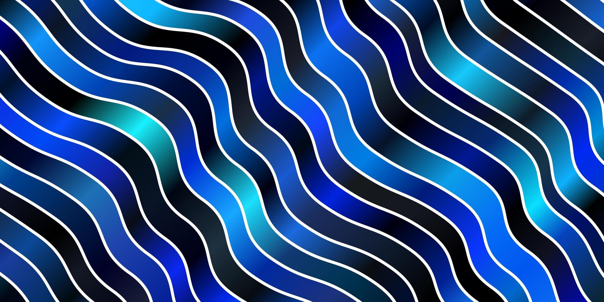 Dark Blue Green vector pattern with wry lines Colorful illustration with curved lines Pattern for busines booklets leaflets