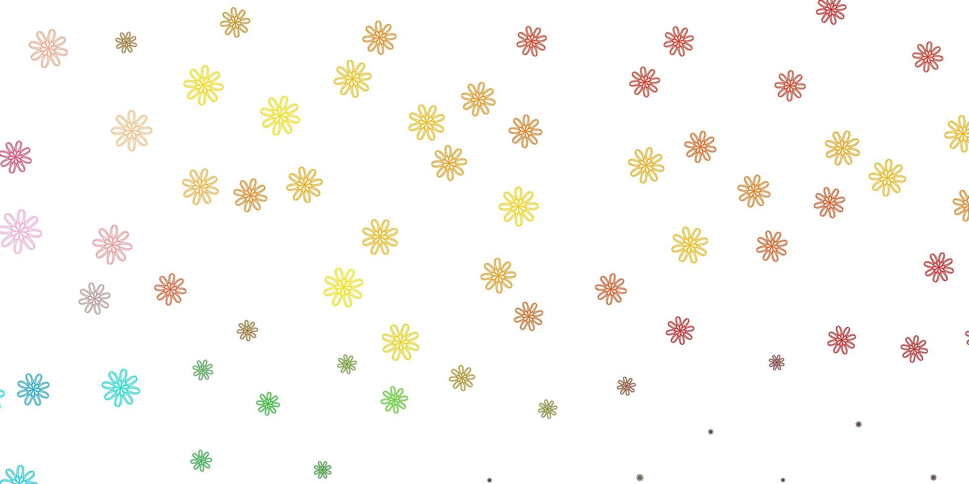 Light Multicolor vector doodle background with flowers