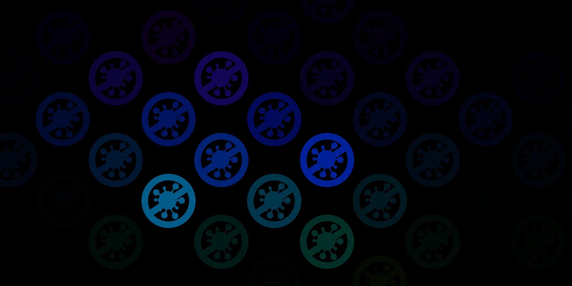 Dark Multicolor vector backdrop with virus symbols