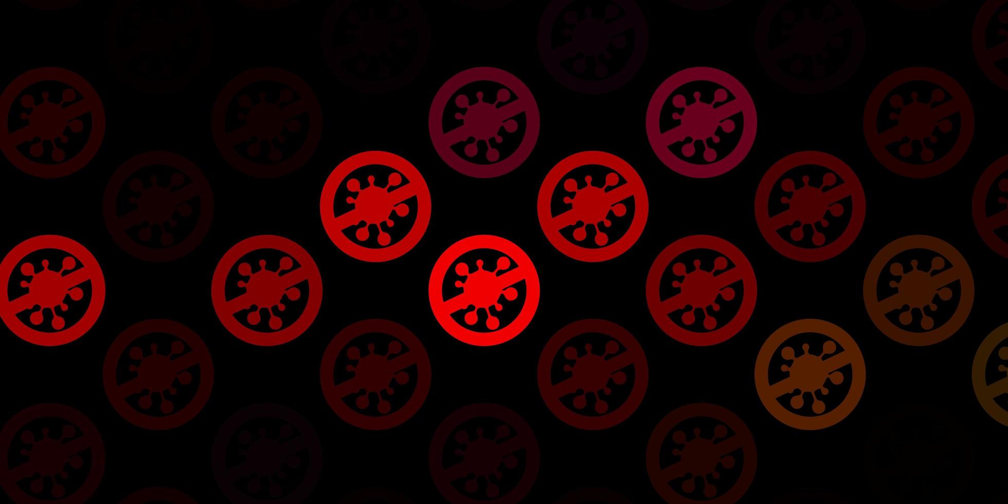 Dark Multicolor vector pattern with coronavirus elements