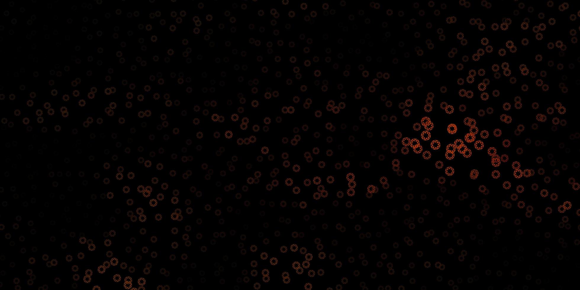 Dark orange vector background with spots