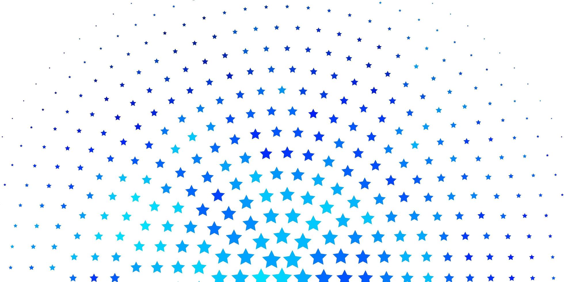 Light BLUE vector background with small and big stars Shining colorful illustration with small and big stars Theme for cell phones