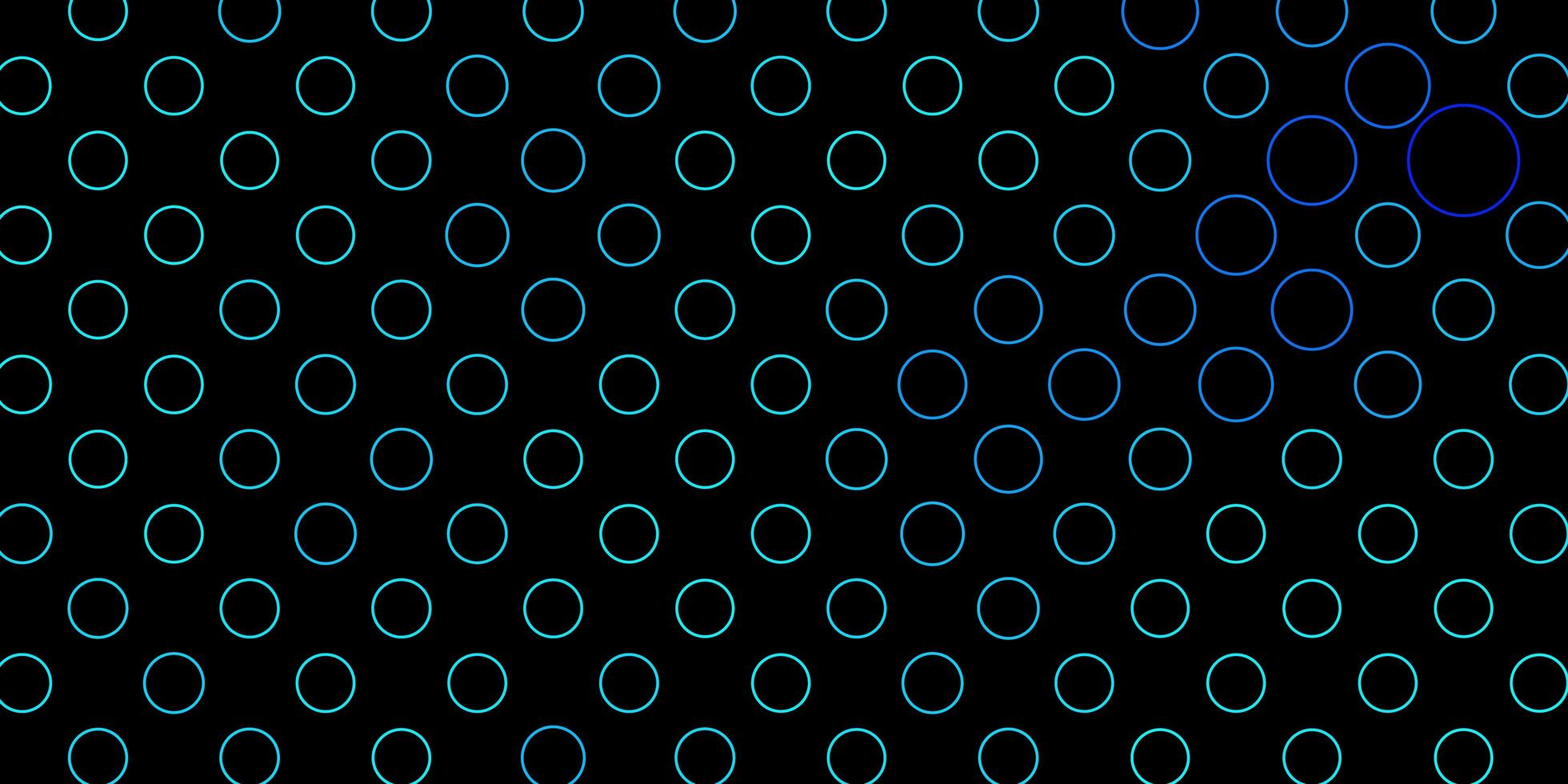 Dark BLUE vector pattern with spheres Abstract decorative design in gradient style with bubbles Pattern for business ads