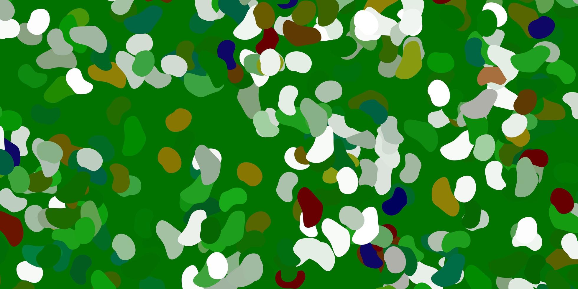 Light green red vector texture with memphis shapes