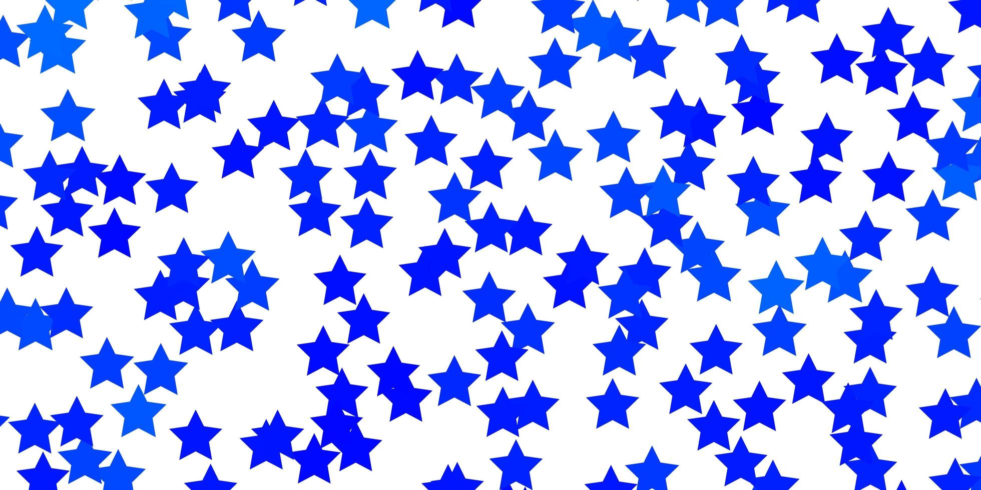 La plantilla de vector azul claro con estrellas de neón difumina el diseño decorativo en un estilo simple con diseño de estrellas para la promoción de su negocio