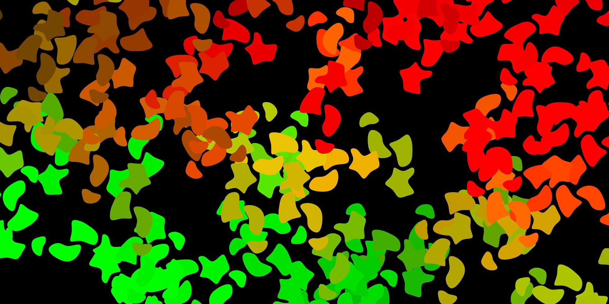 patrón de vector rojo verde oscuro con formas abstractas