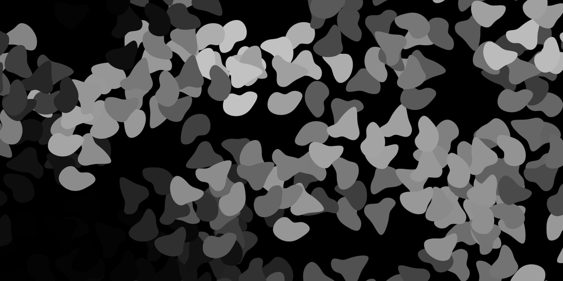 Dark gray vector background with random forms