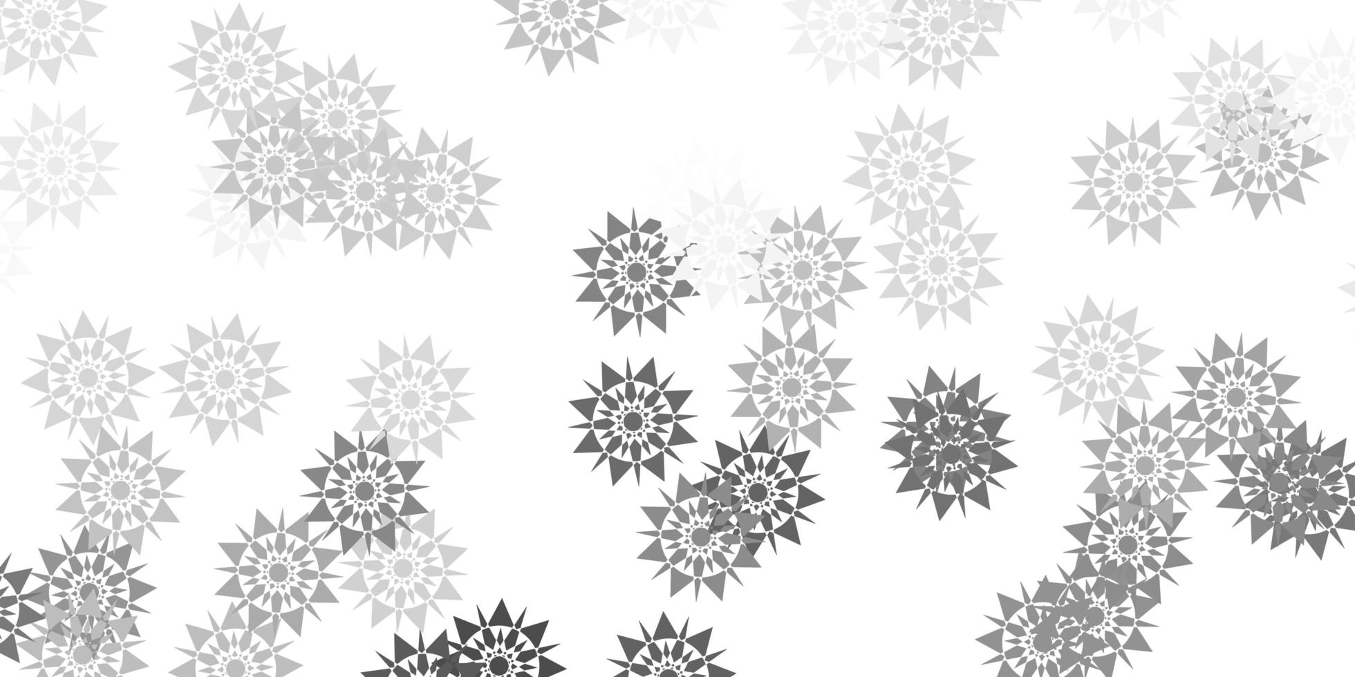 Light gray vector pattern with colored snowflakes