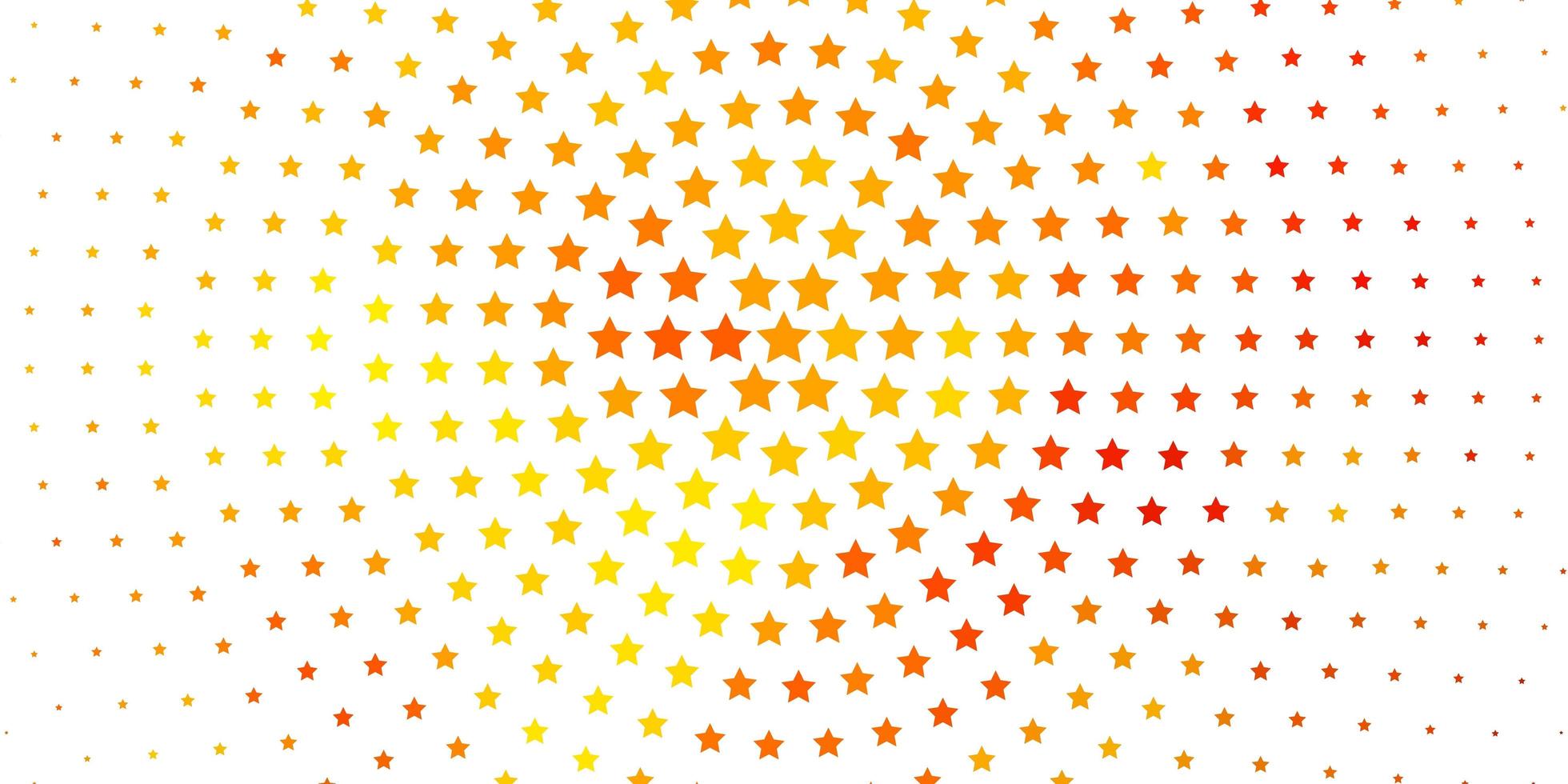 Light Yellow vector background with small and big stars Colorful illustration with abstract gradient stars Best design for your ad poster banner