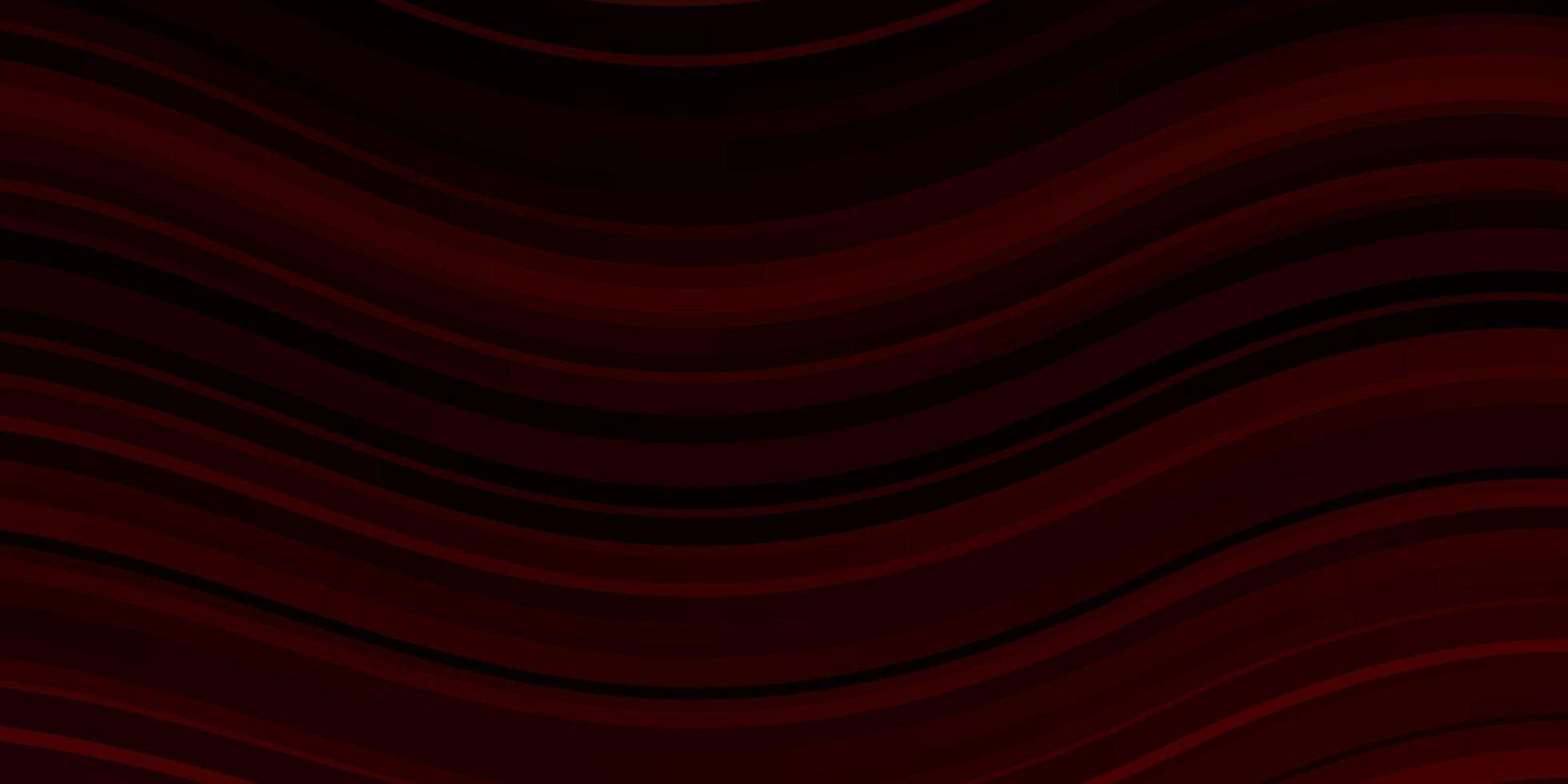 Dark Red vector background with wry lines Colorful geometric sample with gradient curves Template for your UI design