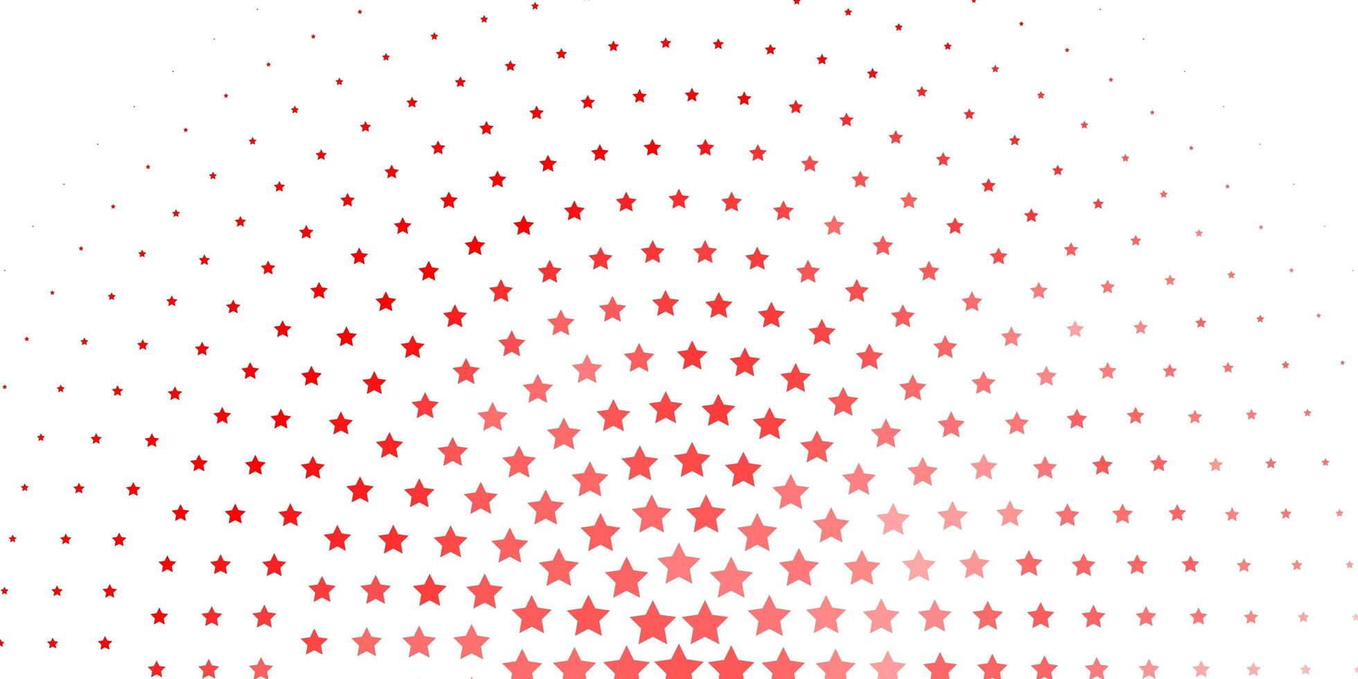 Light Red vector background with small and big stars Blur decorative design in simple style with stars Design for your business promotion