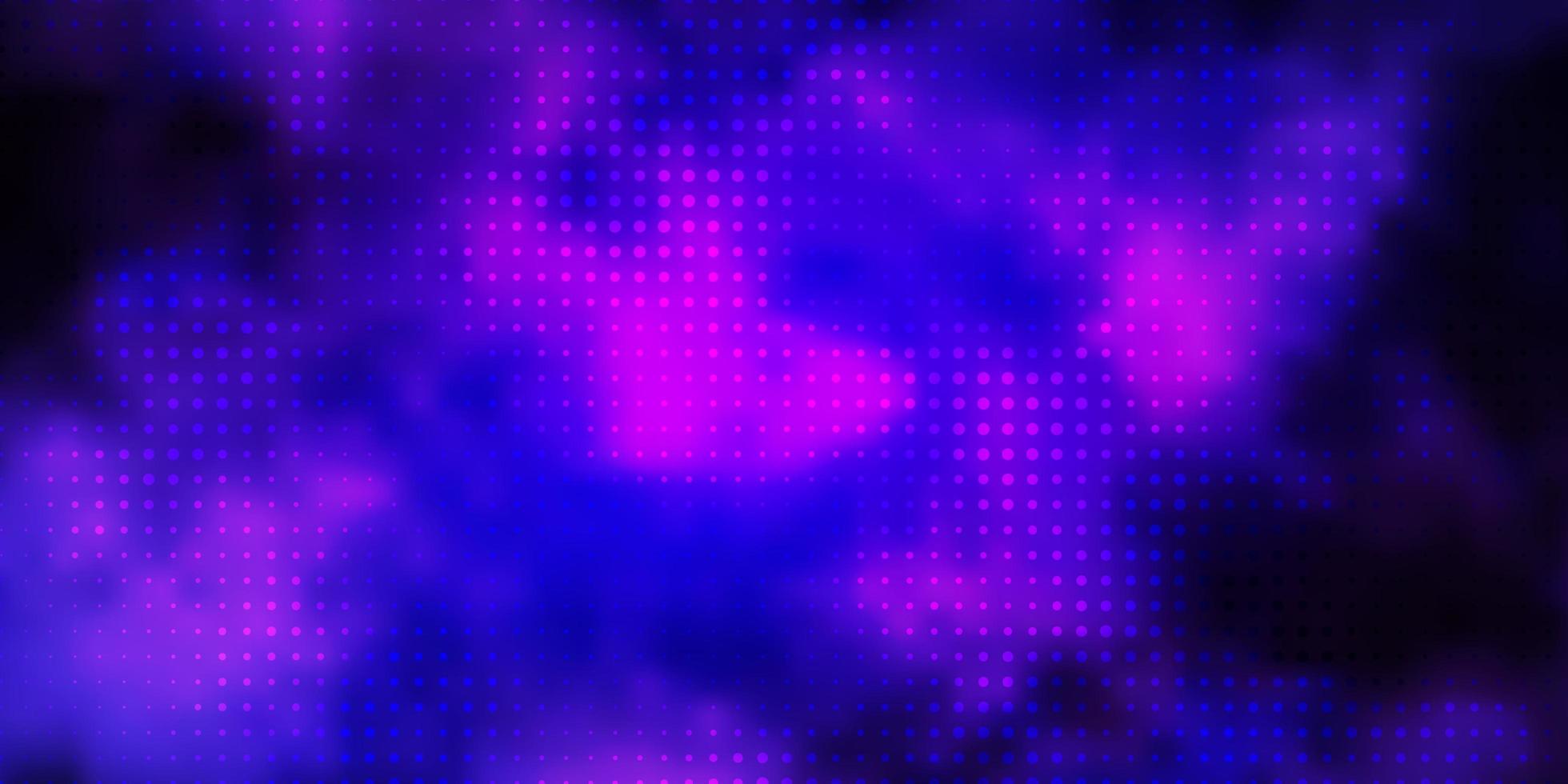 Plantilla de vector de color púrpura claro con círculos brillo ilustración abstracta con diseño de gotas de colores para carteles, pancartas