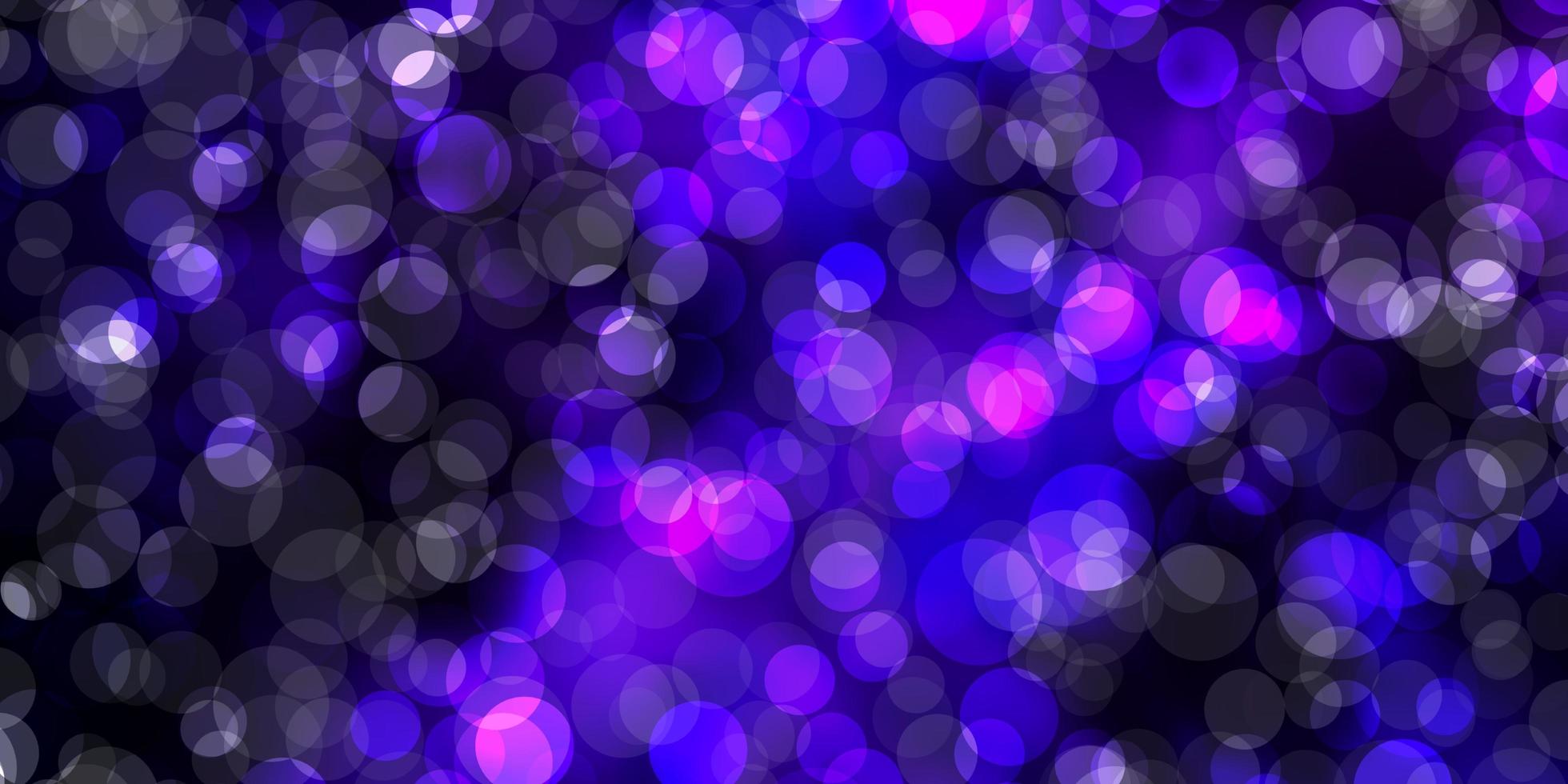 Dark Purple Pink vector backdrop with dots