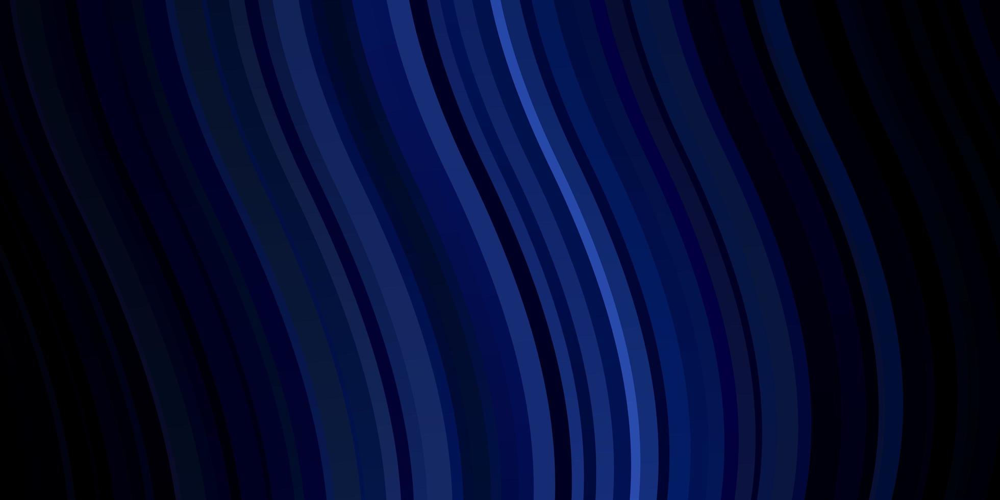 Telón de fondo de vector púrpura oscuro con ilustración colorida de arco circular en estilo abstracto con patrón de líneas dobladas para páginas de destino de sitios web