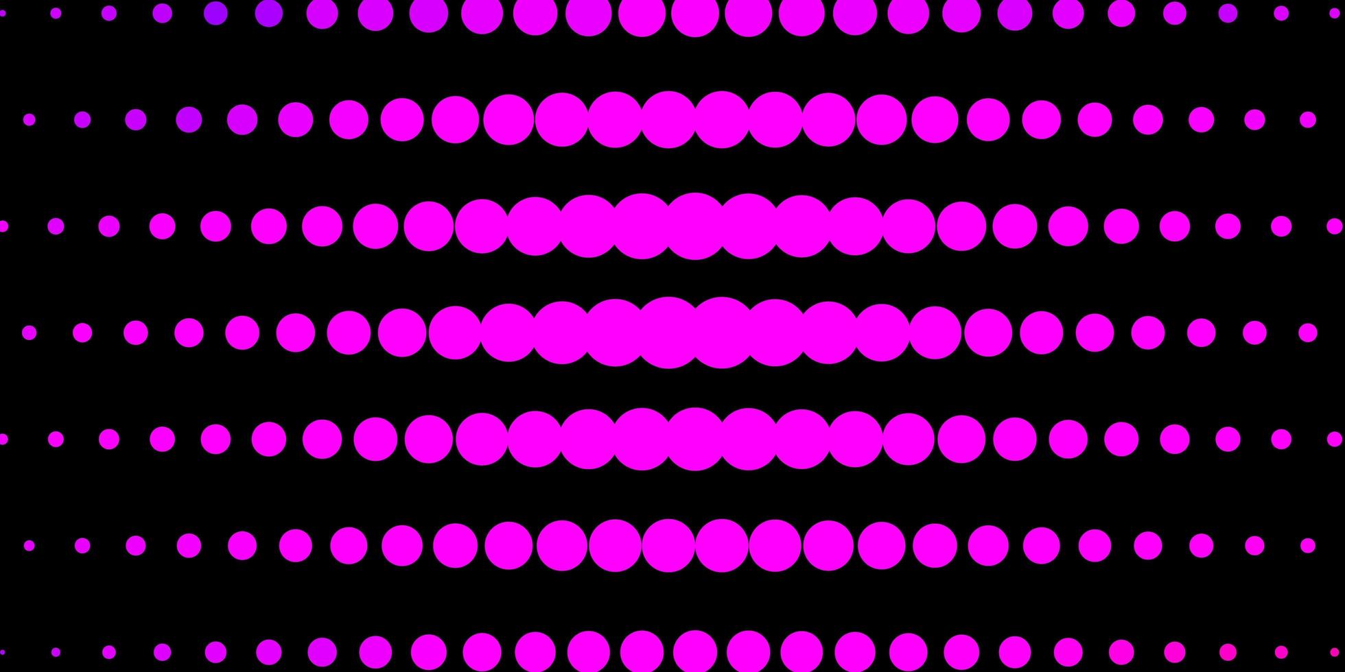 Dark Purple Pink vector background with bubbles Colorful illustration with gradient dots in nature style Pattern for business ads