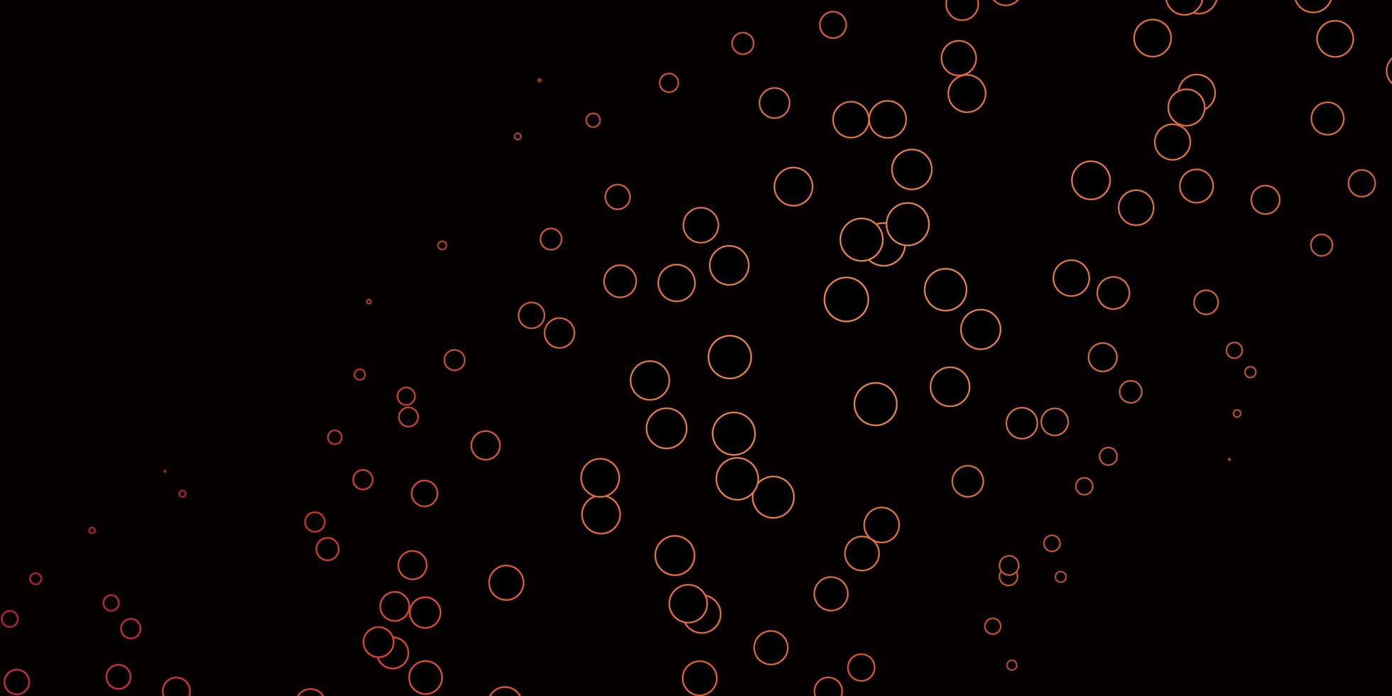 Fondo de vector rojo oscuro con manchas ilustración abstracta de brillo con patrón de gotas de colores para sitios web