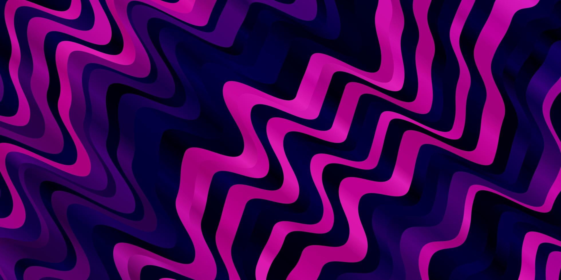 Dark Purple vector background with curved lines Colorful illustration which consists of curves Pattern for ads commercials