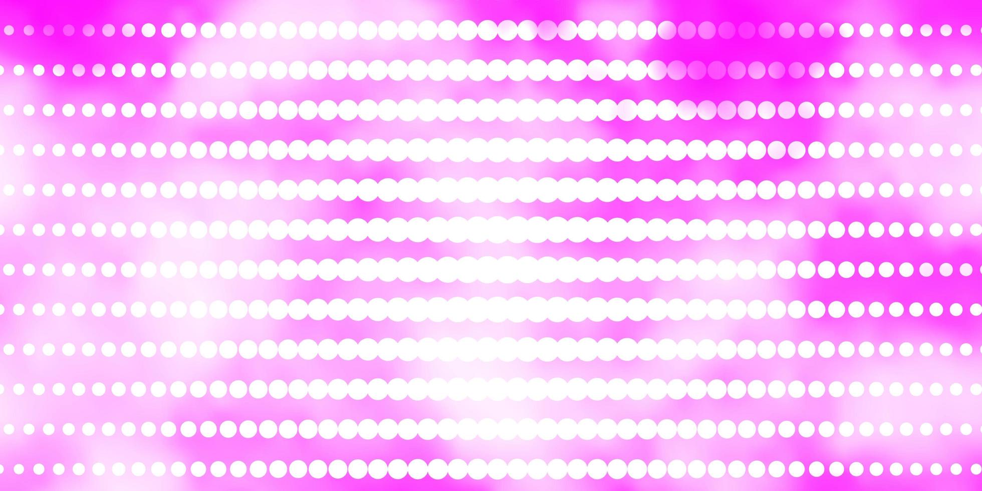 plantilla de vector de color púrpura claro con círculos ilustración abstracta con manchas de colores en el patrón de estilo de la naturaleza para folletos folletos