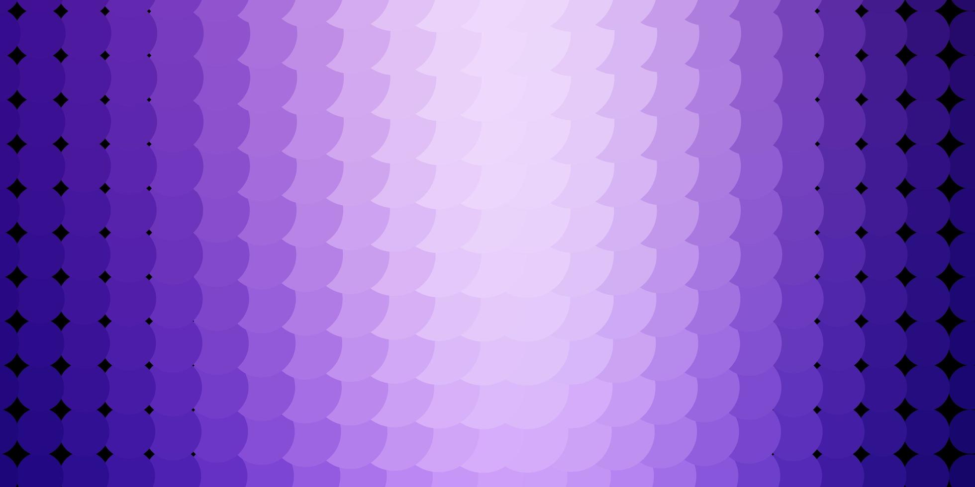 Fondo de vector púrpura claro con burbujas Ilustración abstracta moderna con patrón de formas de círculo colorido para sitios web