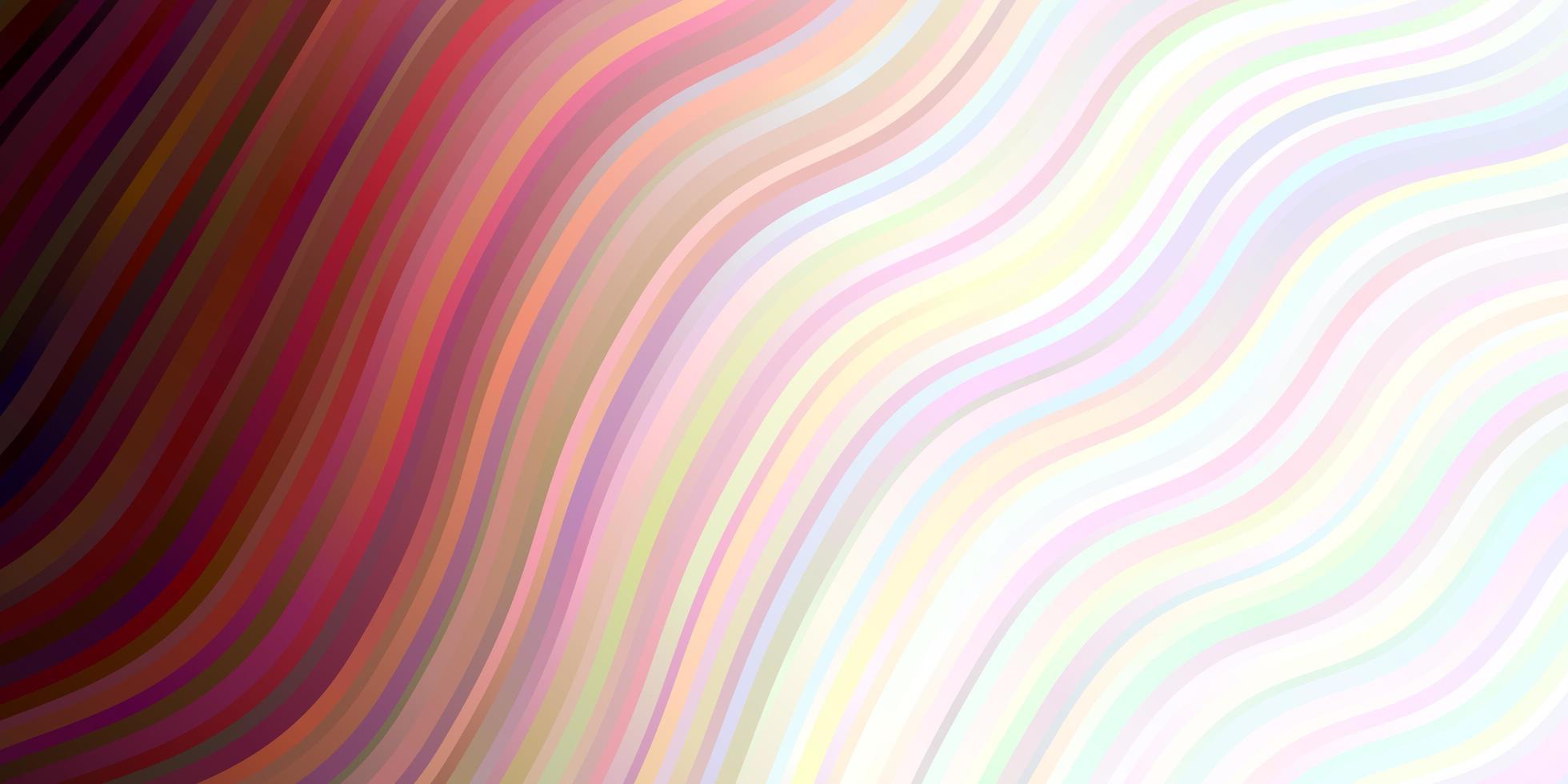 Light Pink Red vector backdrop with circular arc Colorful abstract illustration with gradient curves Best design for your posters banners