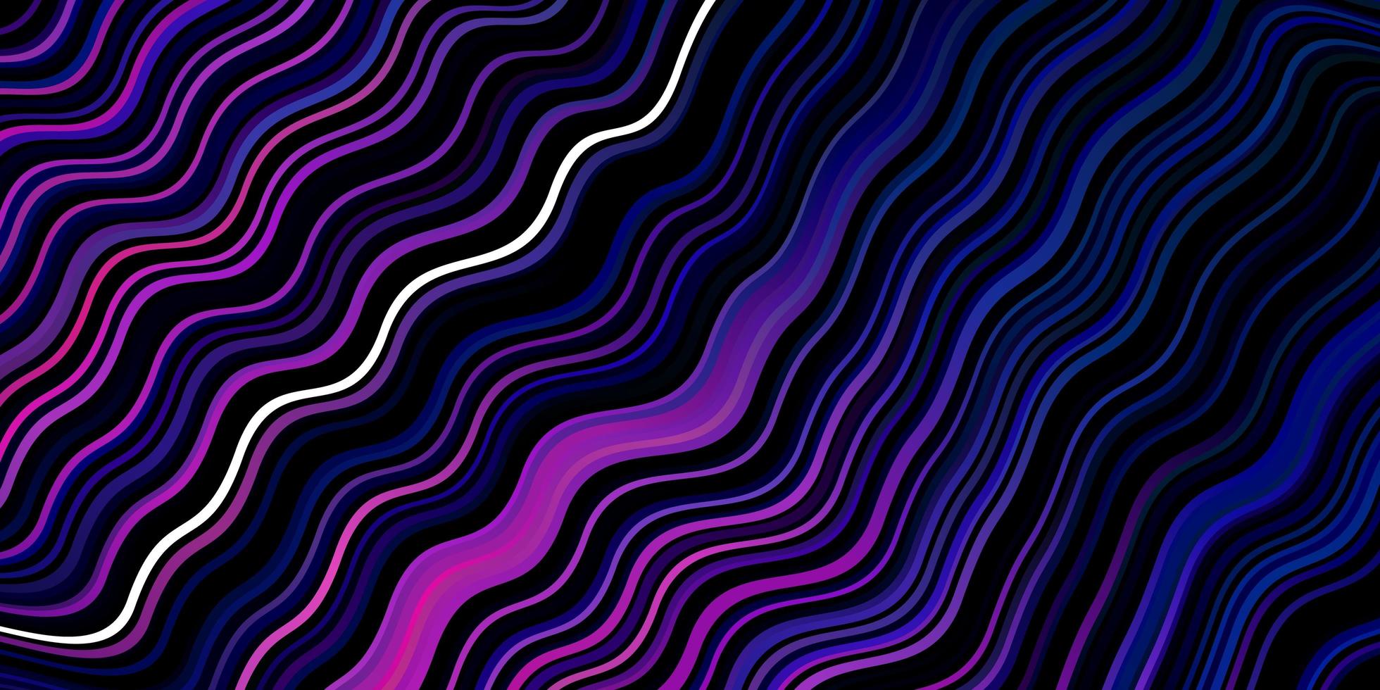 Dark Pink Blue vector backdrop with bent lines