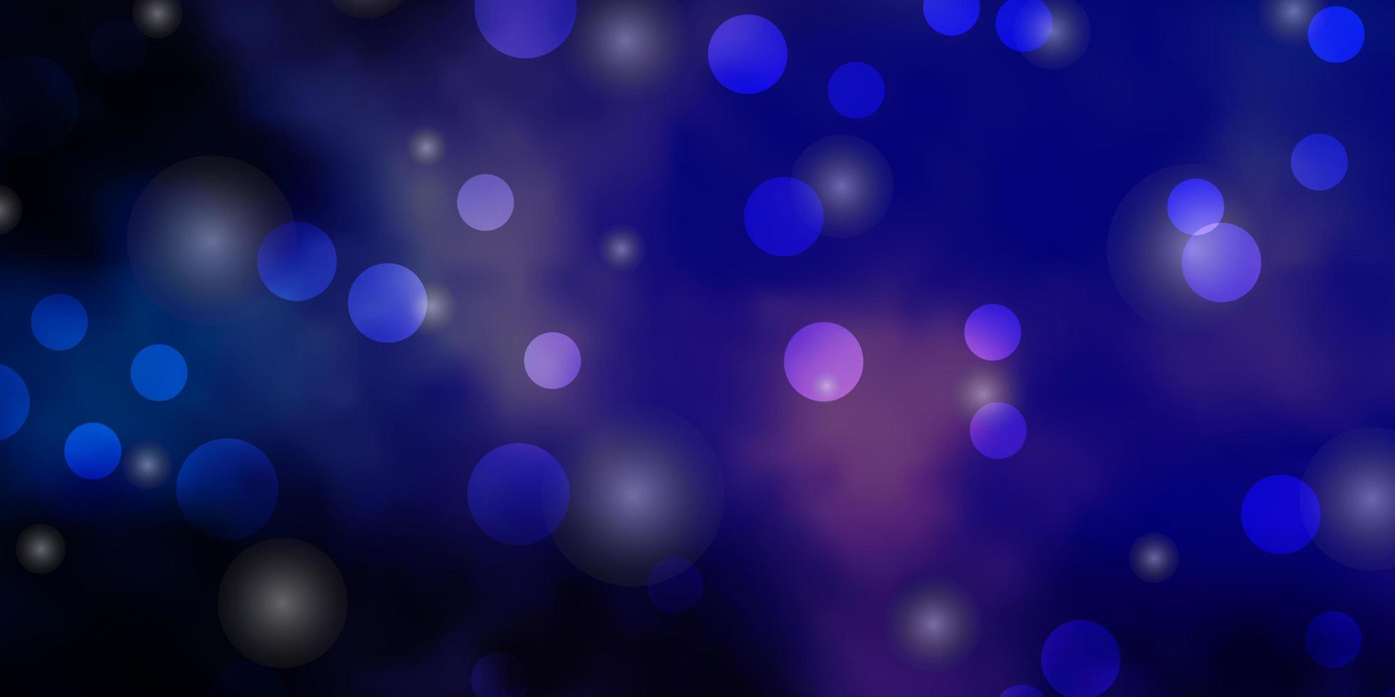 Dark Pink Blue vector layout with circles stars Abstract design in gradient style with bubbles stars Pattern for wallpapers curtains