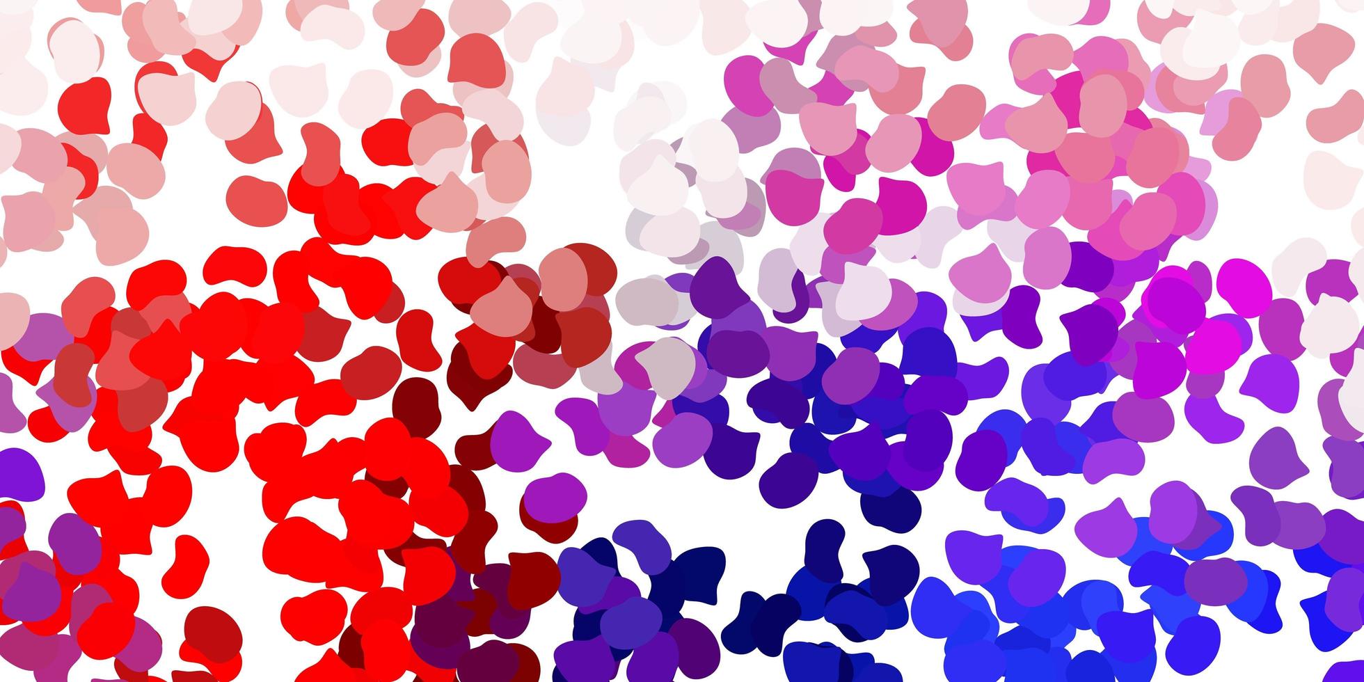 Light blue red vector backdrop with chaotic shapes