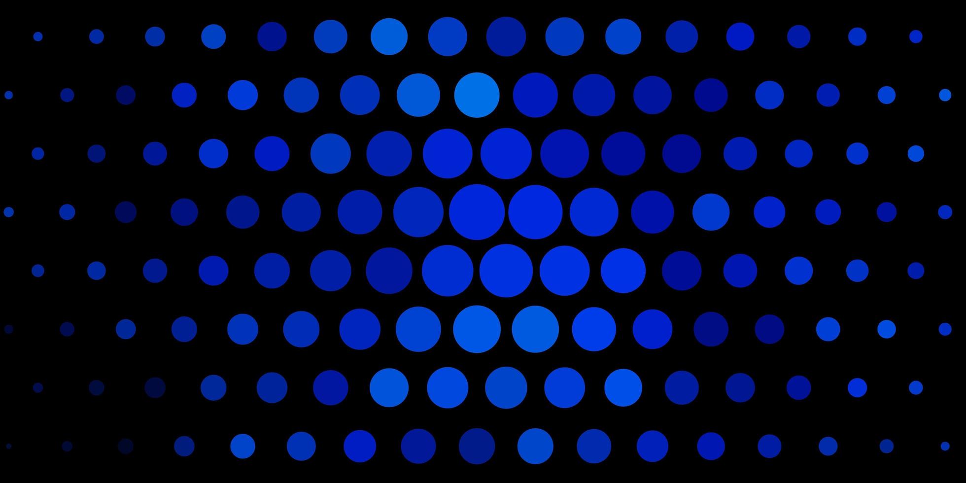 Dark BLUE vector background with bubbles Colorful illustration with gradient dots in nature style Pattern for business ads