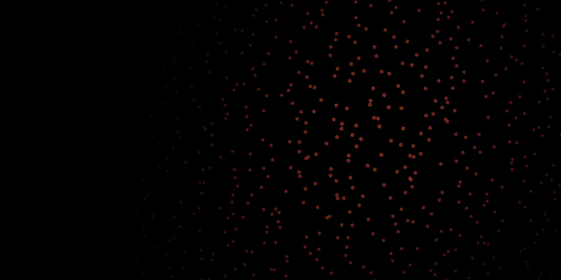 Plantilla de vector naranja oscuro con estrellas de neón Ilustración abstracta geométrica moderna con patrón de estrellas para envolver regalos