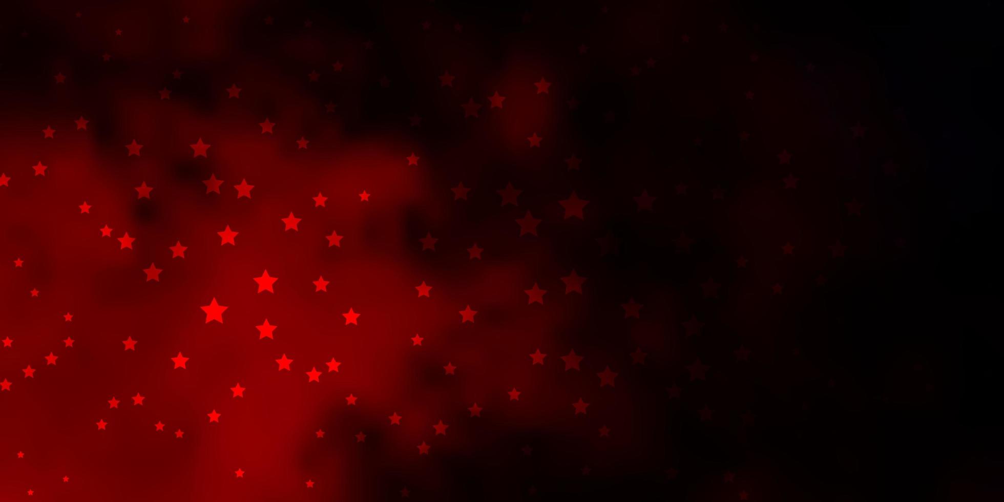 Fondo de vector naranja oscuro con estrellas de colores Ilustración colorida con diseño de estrellas de degradado abstracto para la promoción de su negocio