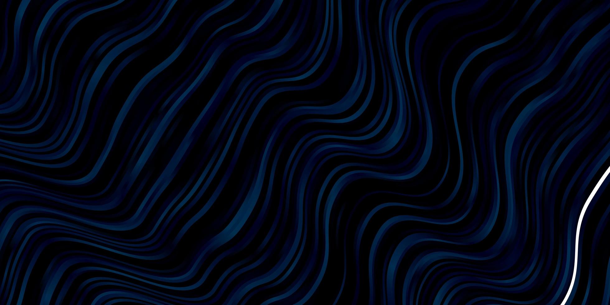 Dark BLUE vector background with curved lines Brand new colorful illustration with bent lines Template for cellphones